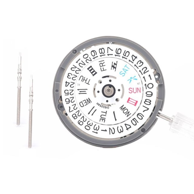 Movimiento NH36 NH36A MecáNico AutomáTico 3 DíGitos Calendario Doble Reemplazo 4R36 / 7S36 Accesorios de Reloj