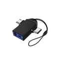 thumbnail image 1 of Kearding Office 2-en-1 Phone USB to Type-c Adapter Portable Low Delay Ratones Lector de tarjetas Convertidor OTG con Lanyard Gold Teléfono y Comunicación Negro, 1 of 6