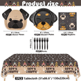 thumbnail image 2 of Dog Party Decorations, Dog Shape Plates, 81Pcs Doggy Party Supplies for Dog Kid Birthday, Includes Dog Plates, Let's Pawty Tablecloth, Napkins, Forks, Serves 20 Guests, 2 of 7