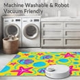 thumbnail image 5 of ODIKA 4'x6' Machine Washable Non-Slip Area Rug, Starfish and Scallop Medley Shell with Nautical Accents High Traffic Rug, Yellow, 619084, 5 of 7
