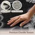 thumbnail image 6 of ODIKA 9'x12' Washable Area Rug Non-Slip, Chair-Friendly Gothic Serpent Snake Wing Mystical Moody Witchy Whimsical Moth for Dining Room, Basement, Large Office, 6 of 7