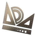 thumbnail image 1 of Transportador de metal, regla de aluminio, escuadra de metal, regla triangular, triángulo de dibujo, etc., 1 of 5