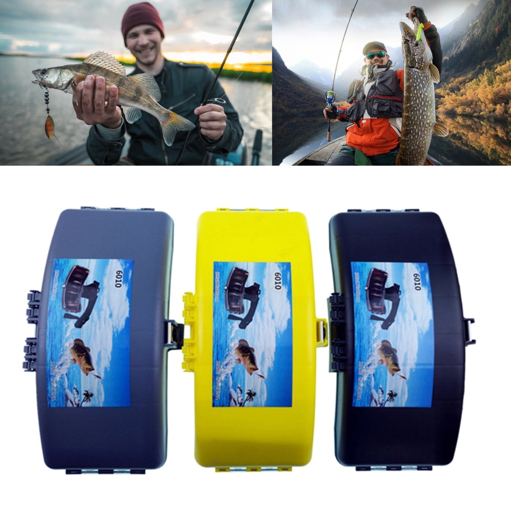 ANXPTIME Portable Fishing Tackle Box Plastic Baits Lures Waist Box with Belt Easy to Use