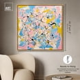 thumbnail image 5 of South Beach Pastels Canvas Boho Maximalist Wall Art by Art Remedy, Gold Frame, 40" x 40", 5 of 7