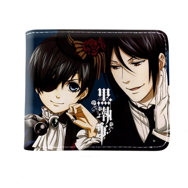 Cartera Anime Black Butlerss de piel sintética plegable
