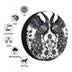 thumbnail image 4 of Fotbe Artistic Black White Peacocks Funda de Llanta de Repuesto con Estampado, Engrosada, Ajuste Universal para Jeep, Remolque, RV, SUV, Camión-16 inch, 4 of 6