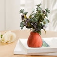 thumbnail image 5 of Hyknon Unbreakable Floral Vase, Ceramic Look Plastic Vase for Home Decor, Rustic Large Vases for Centerpieces, Simple Modern Vase for Home Office Decor for Living Room, Table (Orange), 5 of 5