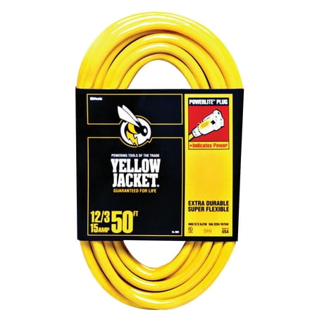 Woods Wire Yellow Jacket Power Cord, 100 ft