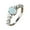 C, variant on Silver Rings Non Tarnish Pack Oval White Opal Moon Ring Retro Light Ring Simple Style Zirconia Ring Matching Rings for Couples Promise Rings for Her Moissanite