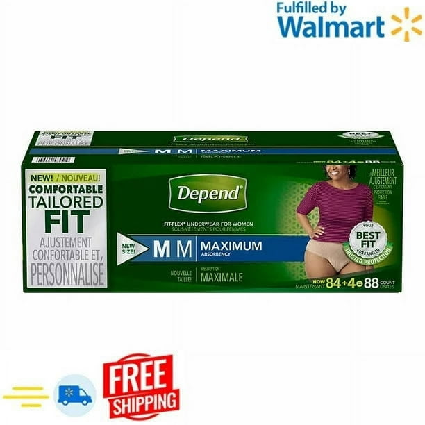 Depend® Women's Maximum Absorbency Underwear Medium 88 Units 
