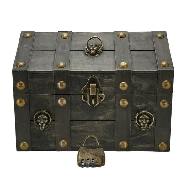 Wooden Treasure Chest Boxes,Wooden Treasure Chest Boxes Vintage Wooden Box Decorative Box Top Tier Quality