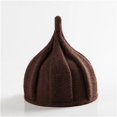 thumbnail image 1 of Warm Flower Cap Pointed  Adult Knitted Solid Color Twisted  Woman  Winter Hat - Coffee, 1 of 6