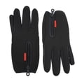 thumbnail image 2 of 1 par de guantes táctiles de invierno polar térmico a prueba de viento con cremallera para hombres mujeres corriendo ciclismo esquí negro XL, 2 of 10