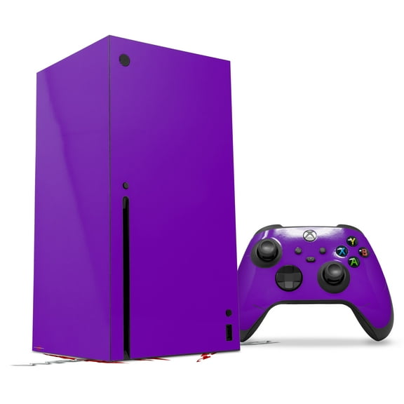 WraptorSkinz Skin Wrap compatible with the 2020 XBOX Series X Console and Controller Solids Collection Purple (XBOX NOT INCLUDED)