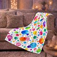thumbnail image 6 of Colorful Watercolor Polka Dot Cheerful Confetti Circle, Playful Artistic Scene, Warm Flannel Blanket for Home Library and Reading Nook, Art Lovers Housewarming Gift, Artistic Home Decor, 6 of 9