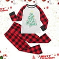 thumbnail image 2 of Mrzhqd Family Christmas Pajamas Matching Sets Christmas Pajamas Set Long Sleeve Plaid Tops With Pants Cute Fsshion Winter Sleepwear,Red,Size 5-6 Years, 2 of 3