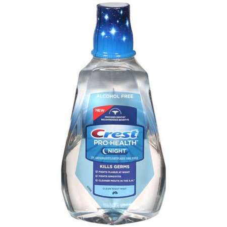 Crest: Cpc Antigingivitis/Antiplaque Oral Rinse/Clean Night Mint/Alcohol Free Crest Pro-Health Night, 50.7 oz