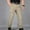 Khaki, variant on jjayotai Men's Cargo Length Pants Men Elastic Waist Casual Multi-pocket Sports Trousers Pants