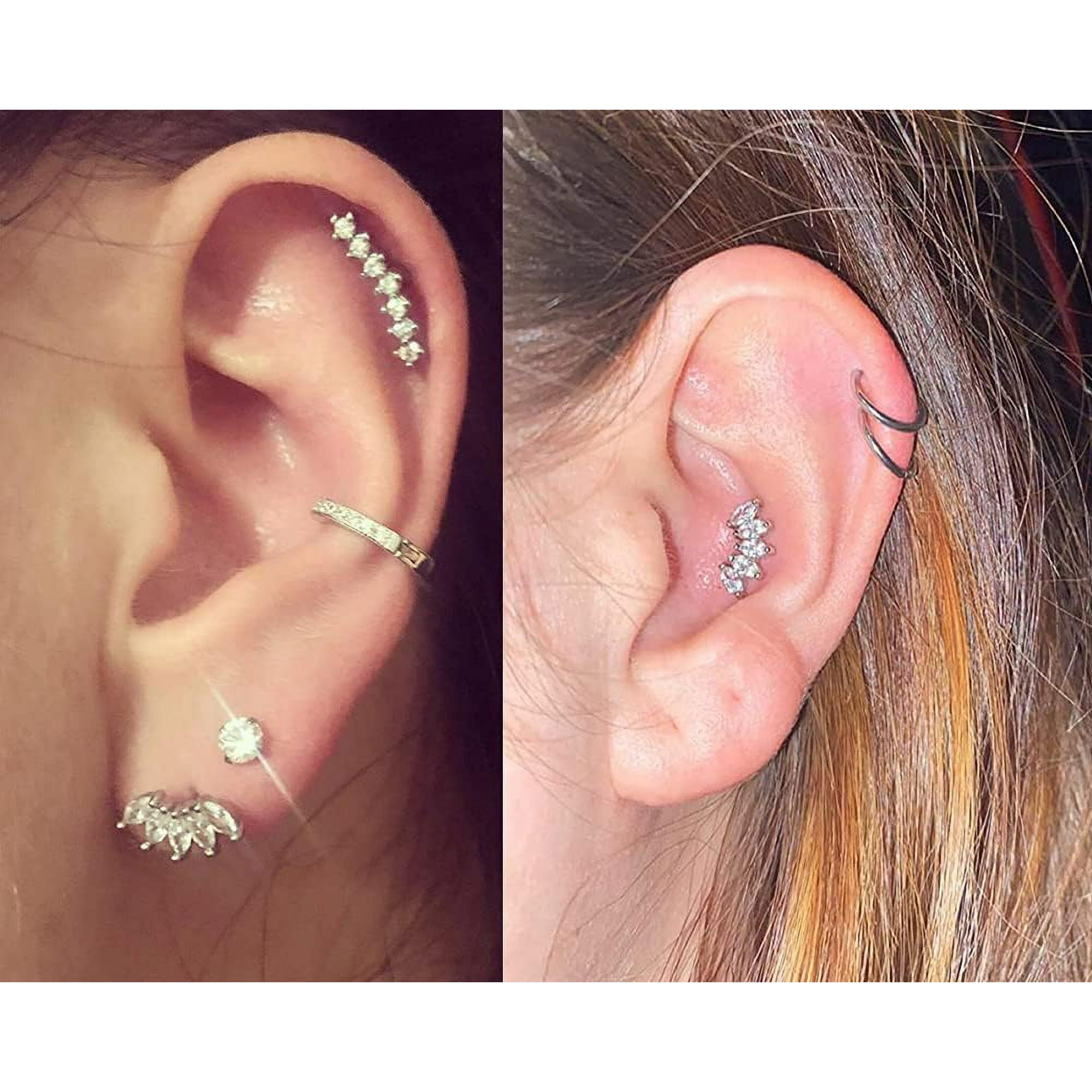 Cartilage Lower Helix Earrings 16g 1/4