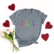 thumbnail image 2 of Camisetas con estampado de latidos del corazón y cuello redondo para mujer, blusas femeninas cómodas a la moda, Tops de San Valentín Fridja  gope2163, 2 of 7