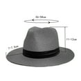 thumbnail image 3 of Jalioing Straw Panama Hat for Women Wide Brim Summer Beach Hat Foldable UV Protection Sun Hat Packable Headwear, 3 of 5