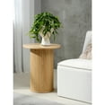 thumbnail image 2 of Unique Furniture Modern 20" Round Pedestal End Table in Natural Oak, 2 of 5