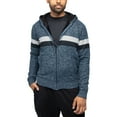 thumbnail image 5 of X RAY JEANS Mens Full Zip Hooded Sweater With Stripes &amp; Lining, Blue/Black, M, 5 of 8