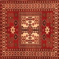 thumbnail image 1 of Ahgly Company Indoor Square Geometric Orange Traditional Area Rugs, 4' Square, 1 of 1