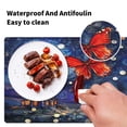 thumbnail image 5 of Wobogo Red Butterfly Placemats Coasters Set of 4 Heat-resistant Non-slip Easy to Clean Square Dinner Plate Mat, 5 of 8
