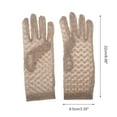 thumbnail image 3 of Unique Bargains 1 Pair Sunblock Mittens Ditsy Floral Lace Sun Block Driving Gloves for Women Coffee Color, 3 of 5