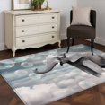 thumbnail image 5 of 4x6 Washable Area Rug, Elephants Non-Slip Rectangle Rug for Living Room Office, Fantasy Indoor Accent Floor Mat for Home Decor, 5 of 9