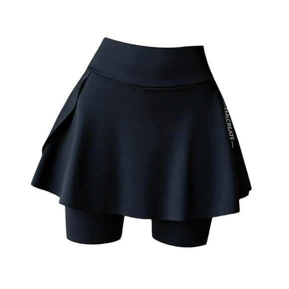 Falda de bádminton, ropa deportiva para mujer, linda minifalda, pantalones cortos casuales Negro