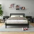 thumbnail image 2 of Camaflexi Mid-Century Full Size Platform Bed - Black Finish, 2 of 7