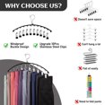 thumbnail image 4 of Legging Organizer & Pants Hangers for Closet, Metal Yoga Pants Hangers 2 Pack /10 Clips Holds 20 Leggings, Hanging Storage Closet Organizer for Hat/Shorts/Jeans/Yoga Pants/Scarves/Clothes (Brown), 4 of 5