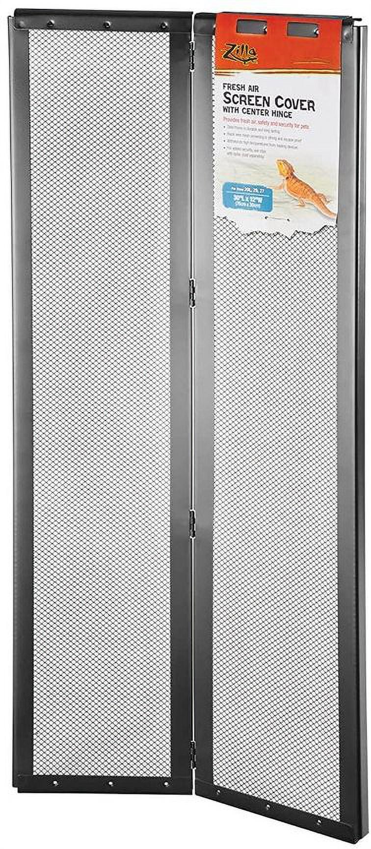 Zilla Fresh Air Screen Cover with Center Hinge 30" x 12" [Reptile