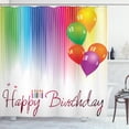 thumbnail image 1 of Ambesonne Rainbow Shower Curtain, Balloon Greeting Candle, 69"Wx75"L, Multicolor, 1 of 3