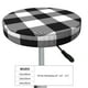 thumbnail image 4 of Disketp White And Black Plaid Funda Redonda para Taburete, Funda de Cojín para Silla de Bar Suave y Elástica-12 inch, 4 of 7