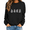 Black, variant on Dpjklzsn Women’s Halloween Ghost Sweatshirt, White Ghost Graphic Crewneck Pullover, Long Sleeve Casual Fall Sweatshirt Top