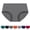 #01 Dark Gray, variant on Women's Mid Rise Solid Cotton Brief Panties Soft Stretch Breathable Full Coverage Underwear Comfort Daily Ladies Bikini Panties ,XS,Light Gray