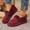 #120-Wine, variant on Wowcloth Women's Fashion Casual Winter Slip-On Cotton Shoes – Fleece-Lined Warm Round Toe, Solid Color Design for Cozy Home and Outdoor Wear