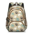 thumbnail image 2 of Paw Prints Backpack for School,Cute School Bag,Schoolbag with Adjustable Shoulder Straps & Padded Back,16.9 Inch, 2 of 5