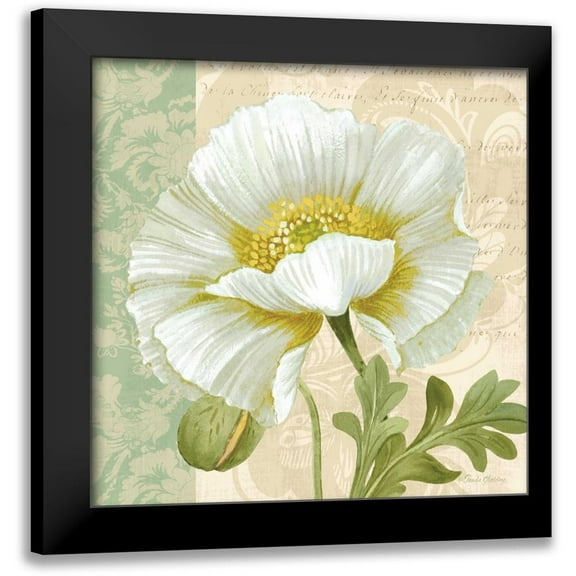 Gladding, Pamela 12x12 Black Modern Framed Museum Art Print Titled - Pastel Poppies III