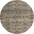 thumbnail image 1 of Ahgly Company Indoor Round Abstract Coffee Brown Abstract Area Rugs, 4' Round, 1 of 6