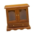 thumbnail image 4 of TISHITA Armoire d'Exposition de Maison de Poupée Étagères Miniature Brun, 4 of 8