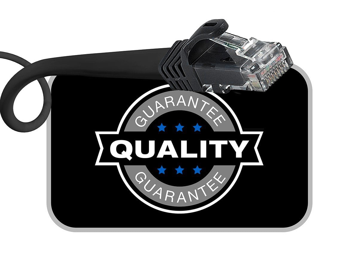Monoprice Cat6 Ethernet Patch Cable - 1 Feet - Black (12 Pack) Snagless RJ45, 550MHz, UTP, Pure Bare Copper Wire, 24AWG - FLEXboot Series