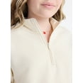 thumbnail image 4 of Weekend Academy Girls Fleece Quarter Zip Sweatshirt, Sizes 4-18, 4 of 4