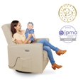 thumbnail image 2 of Evolur Harlow Deluxe Upholstered Glider, Power Recliner USB Port with in-Built Massager, Shell, 2 of 26