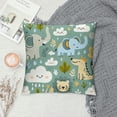 thumbnail image 2 of Ullo0ord Kids Pillow Cover for Kids Adults Cartoon Cute Print Square Soft Throw Pillow Natural Wild Animal Pattern Decorative Cushion Cover for Living Room Bedroom,Single Pack 18x18in, 2 of 5