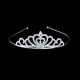 thumbnail image 2 of Deslumbrante tiara de princesa para niñas, perfecta para fiestas de cumpleaños, presentaciones y bodas. Corona de metal ligera y cómoda, color plateado, tamaño 15 x 12 x 4 cm., 2 of 5