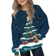 thumbnail image 1 of Chandail en Molleton pour Tout-Petits, Imprimé Décontracté pour Enfants Filles Garçons Manches Longues Col Rond avec Poche, Chandail en Molleton Col Rond Mignon, 1 of 9